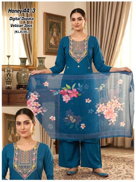 Desi kudi vatican silk 3pcs kurtis wholesale